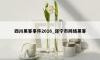 四川黑客事件2016_遂宁市网络黑客