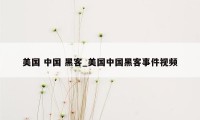 美国 中国 黑客_美国中国黑客事件视频
