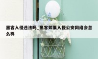 黑客入侵违法吗_黑客如果入侵公安网络会怎么样