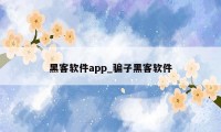 黑客软件app_骗子黑客软件