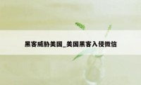 黑客威胁美国_美国黑客入侵微信