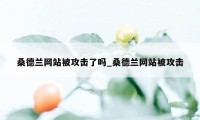 桑德兰网站被攻击了吗_桑德兰网站被攻击