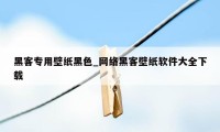 黑客专用壁纸黑色_网络黑客壁纸软件大全下载