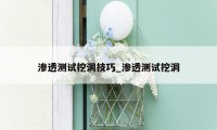 渗透测试挖洞技巧_渗透测试挖洞