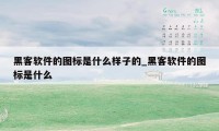 黑客软件的图标是什么样子的_黑客软件的图标是什么