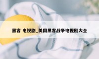 黑客 电视剧_美国黑客战争电视剧大全