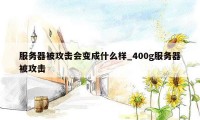 服务器被攻击会变成什么样_400g服务器被攻击