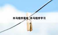 木马程序是啥_木马程序学习