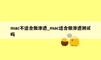 mac不适合做渗透_mac适合做渗透测试吗