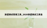 渗透测试常用工具_2020渗透测试工具包