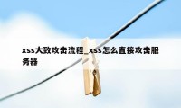 xss大致攻击流程_xss怎么直接攻击服务器