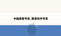 中国黑客专家_黑客软件专家