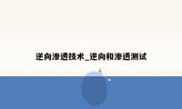逆向渗透技术_逆向和渗透测试