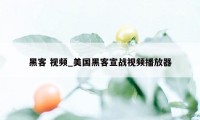 黑客 视频_美国黑客宣战视频播放器