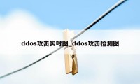 ddos攻击实时图_ddos攻击检测图