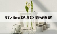 黑客入侵公安系统_黑客入侵警方网络图片