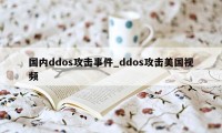 国内ddos攻击事件_ddos攻击美国视频