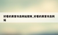 好看的黑客攻击网站视频_好看的黑客攻击网站