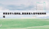 黑客自学入侵网站_假装黑客入侵学姐视频网站