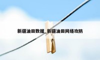 新疆油田数据_新疆油田网络攻防