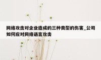 网络攻击对企业造成的三种类型的伤害_公司如何应对网络语言攻击